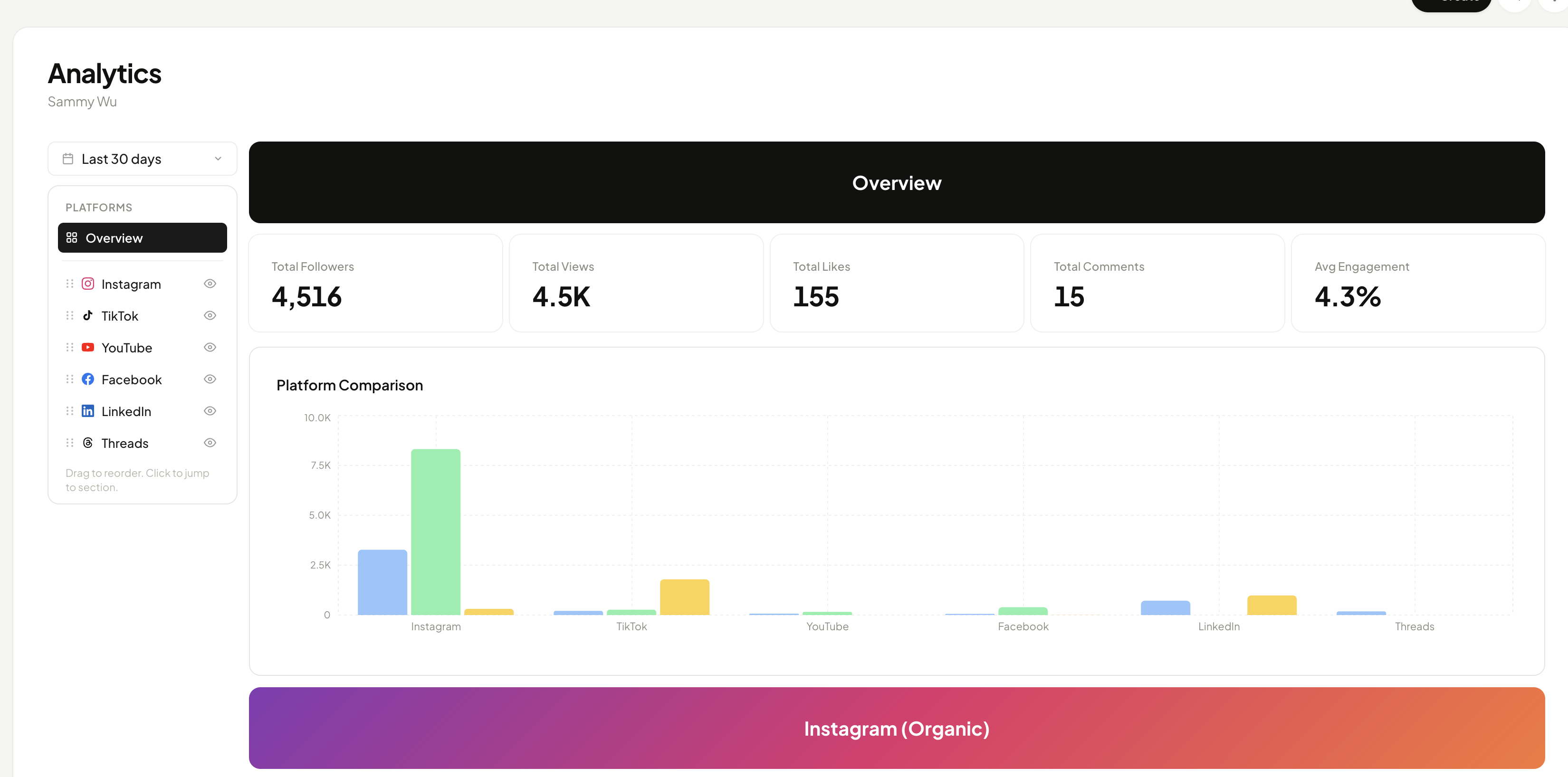 Sequence app — analytics