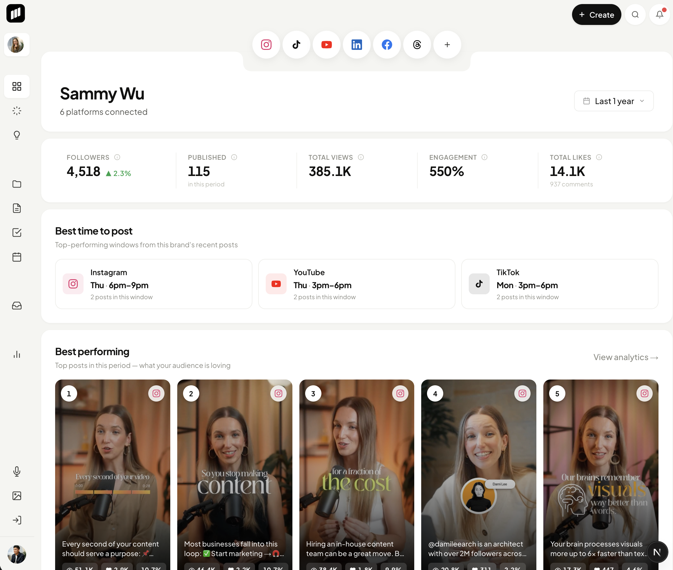 Sequence app — dashboard
